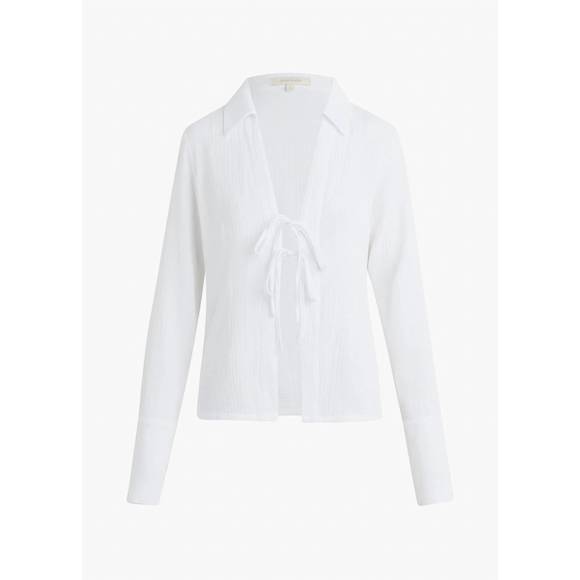 NEW FAVORITE DAUGHTER tied and true long sleeve top in white - Picture 5 of 5